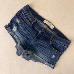 Abercrombie & Fitch Distressed Denim Shorts Womens 8 Low Rise Cut Off